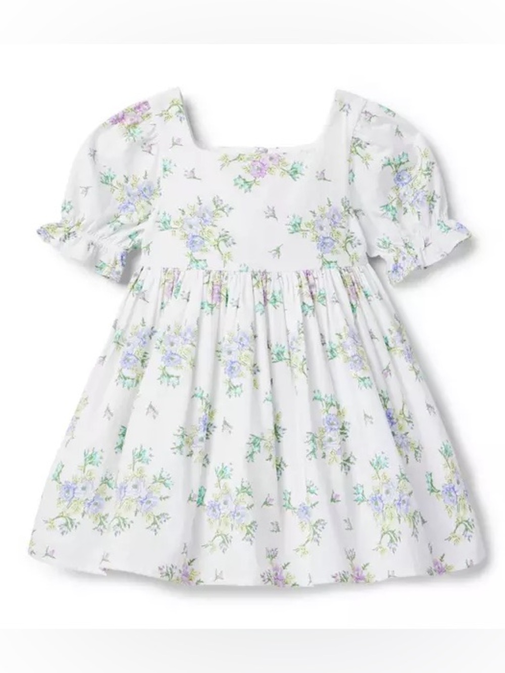 Janie and Jack Floral Seersucker Puff Sleeve Dress